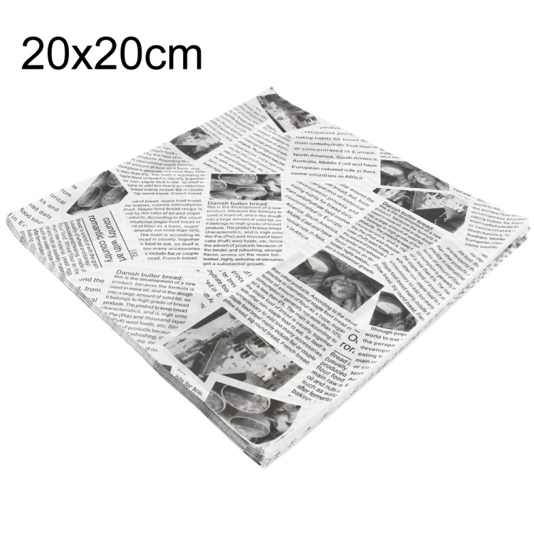 500sheets /Pack Deli Greaseproof Paper Baking Wrapping Paper Food Basket Liners Paper, 20 x 20cm White, 22 x 22cm White, 25 x 25cm White, 30 x 30cm White, 20 x 20cm Brown, 22 x 22cm Brown, 25 x 25cm Brown, 30 x 30cm Brown