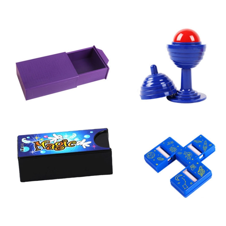 Children Magic Props Gift Set Students Festival Talent Toys Magic Box, 4 In 1, 5 In 1, 7 In 1
