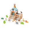 Children Architecture Building Blocks Wooden House Mortise And Tenon Structure Assembled Toy, 122pcs/Box