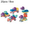 Baby Chewable Soft Building Blocks Children Large Particle Puzzle Soft Rubber Toys, 20pcs / Box, 40pcs / Box, 50pcs / Box, 80pcs / Box