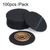 100pcs /Pack Aluminum Foil Fireproof Cotton Pad Incense Burner Flame Retardant Cotton Mat Mosquito Coil Fireproof Pad, 6cm, 7.5cm, 10cm, 12cm