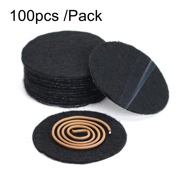 100pcs /Pack Aluminum Foil Fireproof Cotton Pad Incense Burner Flame Retardant Cotton Mat Mosquito Coil Fireproof Pad, 6cm, 7.5cm, 10cm, 12cm