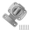 Stainless Steel Rotate Bolt Latch Anti-Theft Security Bathroom Door Lock Spring Latch, Small Silver, Small Black, Small Red Bronze, Large Silver, Large Black, Large Red Bronze, Extra Large Silver, Extra Large Black, Extra Large Red Bronze