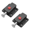 2pcs Plastic Cabinet Door Spring Latch Window Door Bolts Safety Latch Lock, With Lid Black, Without Lid Black, With Lid White, Without Lid White, With Lid Brown, Without Lid Brown