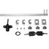 Home Office Desk Drawer Triple Connect File Cabinet Lock, Front Black, Side Black, Front White, Side White