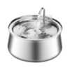 4L Pet Water Dispenser Stainless Steel Cats Water Fountain Large Capacity Automatic Cat Drinker, Without Window, With Window