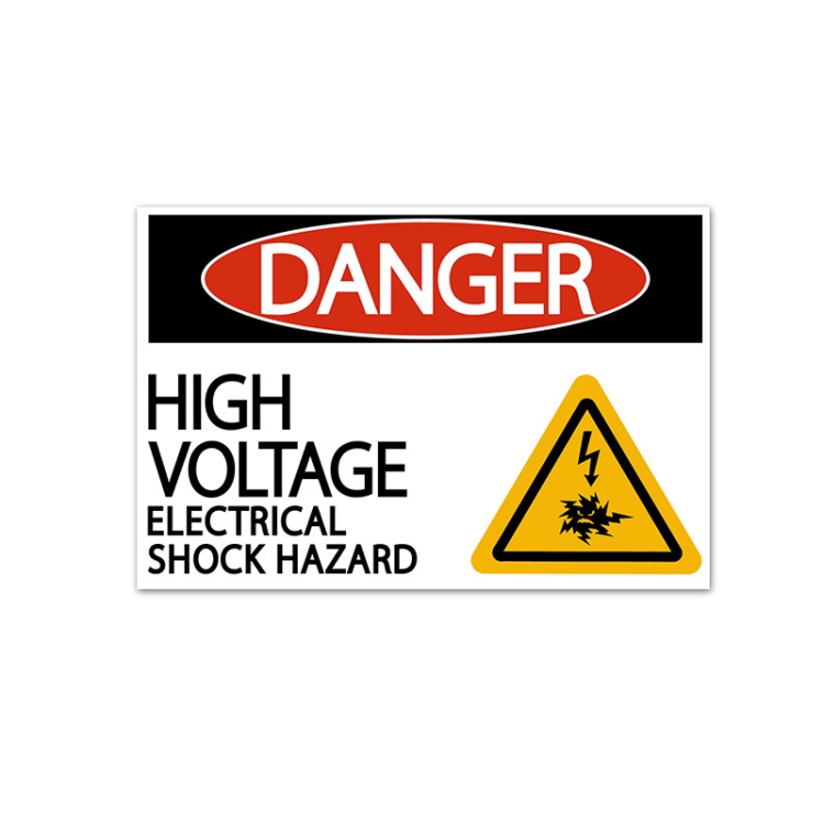 High-Voltage Electrical Box Hazard Warning Waterproof Sticker, 1pc 30x20cm, 2pcs /Set 15x10cm