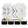 Pet Water Fountain Replacement Filters Multiple Filtration Cat Drinking Fountain Filters With Pre-Filter Sponges, 4+4pcs /Box, 8+8pcs /Box