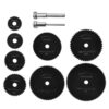 10pcs /Set High-Speed Steel Cutting Blade Multi-Size Cutting Wood PVC Electric Grinder Saw Blade Tool With 3.17mm+6mm Pole, Black, Gold, Silver