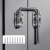 Thickened Anti-Theft Surface-Mount Interior Latch For Doors And Windows, Steel Screw-mounted, Black Screw-mounted