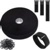Self-adhesive Hook-and-loop Nylon Tie Wraps, 0.025 x 5m + 25 Hooks, 0.025 x 10m + 30 Hooks, 0.038 x 5m + 25 Hooks, 0.038 x 10m + 30 Hooks, 0.05 x 5m + 25 Hooks, 0.05 x 10m + 30 Hooks