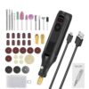 Rechargeable Electric Grinding Pen Kit 3-Speed Adjustable Cordless Engraver with LED Indicator