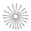 120 Mesh Pointed Diamond Grinding Head Diamond Fine Sanding Rod Jade Engraving Grinding Heads, 20pcs Pointed
