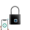 Fingerprint Padlock Compatible Tuya Smart App, 30 Fingerprint Capacity, USB-C Rechargeable, Zinc Alloy Body