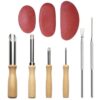 Pottery Tools Nanatsuhon Detail Needles Stone Clay Sculpting Punch, 9pcs