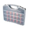 Portable Plastic Divided Toolbox Hardware Parts Storage Box, Black
