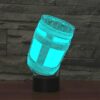 Black Base Creative 3D LED Decorative Night Light, USB with Touch Button Version, locomotive 2, Wine Barrel, Cute Dog 6, Karate, Ice Skating 3, Motorcycle Stunt 1, Mushroom 2, Bull Terrier, Diamond Ring, Scepter, Saxophone