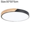 Wood Macaron LED Round Ceiling Lamp, White Light, 50cm, 60cm