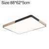 Wood Macaron LED Rectangle Ceiling Lamp, White Light, 88x62cm, 110x70cm