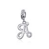 S925 Sterling Silver 26 English Letter Beads DIY Bracelet Necklace Accessories, A, B, C, D, E, F, G, H, I, J, K, L, M, N, O, P, Q, R, S, T, U, V, W, X