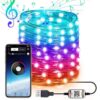 RGB USB  LED Copper Wire Light String Holiday Decoration Light String Bluetooth Mobile APP Control, 2m 20 LED, 5m 50 LED, 10m 100 LED, 12m 120 LED, 15m 150 LED, 20m 200 LED