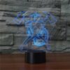 Fire Mask Shape 3D Colorful LED Vision Light Table Lamp, Charging Touch Version