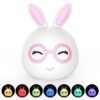 Happy Rabbit Creative Touch 3D LED Decorative Night Light, AAA Battery Version, AAA Battery Version (Pink), AAA Battery Version (Blue)