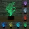 Hippocampus Style 3D Touch Switch Control LED Light , 7 Colour Discoloration Creative Visual Stereo Lamp Desk Lamp Night Light