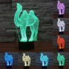 Camel Style 3D Touch Switch Control LED Light , 7 Color Discoloration Creative Visual Stereo Lamp Desk Lamp Night Light