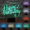 Happy Birthday Style 3D Touch Switch Control LED Light , 7 Color Discoloration Creative Visual Stereo Lamp Desk Lamp Night Light