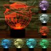 Fly out of Asia Style 3D Touch Switch Control LED Light , 7 Colour Discoloration Creative Visual Stereo Lamp Desk Lamp Night Light