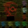 Poker Style 3D Touch Switch Control LED Light , 7 Color Discoloration Creative Visual Stereo Lamp Desk Lamp Night Light