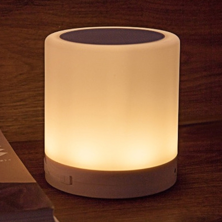388 Atmosphere Light Music Table Lamp Multifunctional Wireless Bluetooth Speaker , with LED Light & Handle, Support AUX IN & Hands-free Answer & TF Card