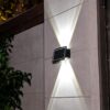 Solar Wall Lamp Outdoor Waterproof Up And Down Double-headed Spotlights, 4LED, 6LED, 8LED
