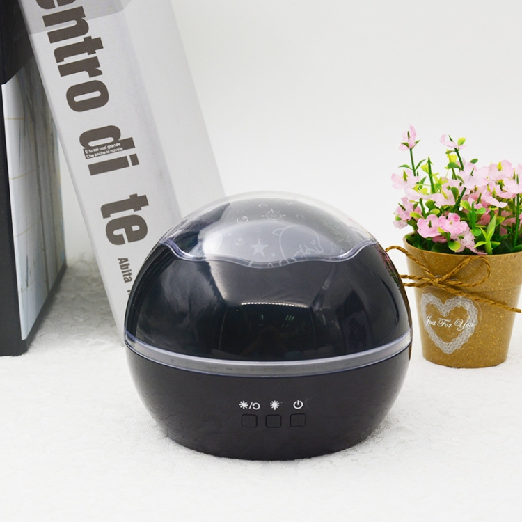 Small Ball USB Rotating Starry Sky Ocean Projector Night Light, Black, White, Blue, Pink
