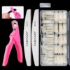 FABIYAN Nail Brush Nail Piece Set Nail Art Polishing Supplies Set, Natural Semi-sticked Small Set, Transparent Semi-sticked Small Set, Natural Full-sticked Small Set, Transparent Full-sticked Small Set, Natural Small Set, Transparent Small Set...