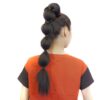 Bubble Shape Fluffy Curly Hair Drawstring Net Bag Fake Ponytail