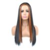 Women Medium Haircut Bleaching And Dyeing Long Straight Wigs