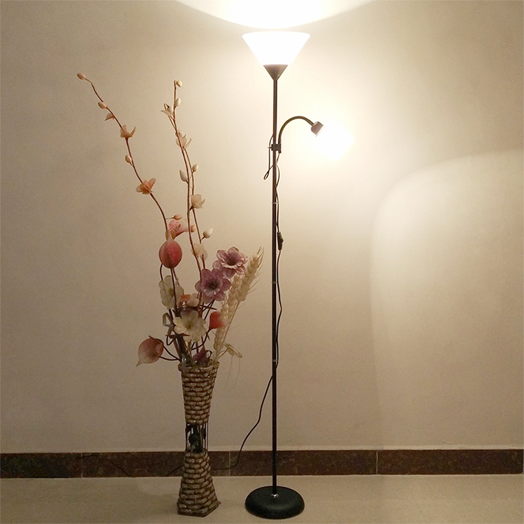 Double Head LED Eye Protection Mother and Son Floor Lamp Living Room Bedroom Bedside Vertical Table Lamp CN Plug, 5 + 5 w, 5 + 9 w, 7 + 16 w