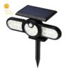 TG-TY080 3-Heads Rotatable Solar Wall Light Outdoor Waterproof Human Body Induction Garden Lawn Lamp, 120 LED, 112 LED, 140 COB