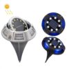 Outdoor Solar Underground Lamp Rotating Buried Lawn Lamp , Spec:, 12 LEDs White+Blue Light (Aluminum Shell), 12 LEDs Warm+Blue Light (Aluminum Shell), 12 LEDs White+Color Llight (Aluminum Shell), 12 LEDs Warm+Color Light (Aluminum Shell)...