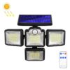 TG-TY085 Solar 4-Head Rotatable Wall Light with Remote Control Body Sensing Outdoor Waterproof Garden Lamp, Style:, 192 LED Integrated, 198 LED Integrated, 192 COB Integrated, 198 COB Integrated, 192 LED Separated, 198 LED Separated, 192 COB Separated...
