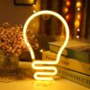 Bulb Neon Light Battery USB Dual-Power LED Decorative Modeling Lamp, Warm Light, White Light, Blue Light, Pink Light, Colorful Light
