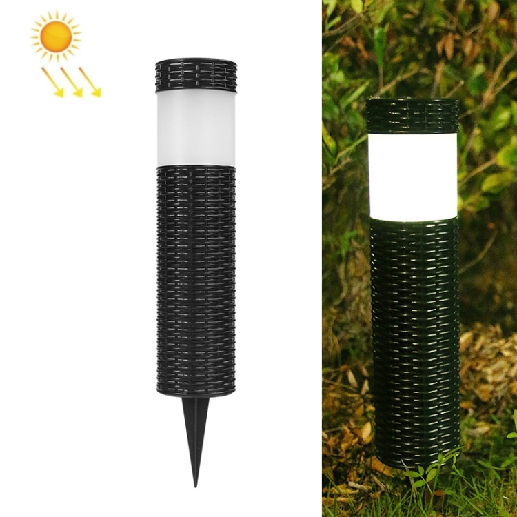 Solar LED Outdoor Waterproof Cylinder Lawn Light, Style:, White Light, Warm Light, Simulation Flame