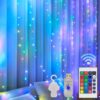 RGB 16 Color-Changing Copper Wire Curtain String Lights, 3m x 1m 100 LEDs, 3m x 2m 200 LEDs, 3m x 3m 300 LEDs