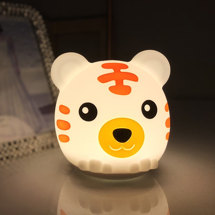 DA006 LED Colorful Tiger Silicone Night Light, Type:, Battery Power, USB Charging, Remote Control, Bluetooth Speaker