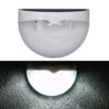 N760B 6 LEDs Outdoor Rain-Proof Solar Semicircular Sensing Wall Light, White Light, Warm Light, Colorful Light