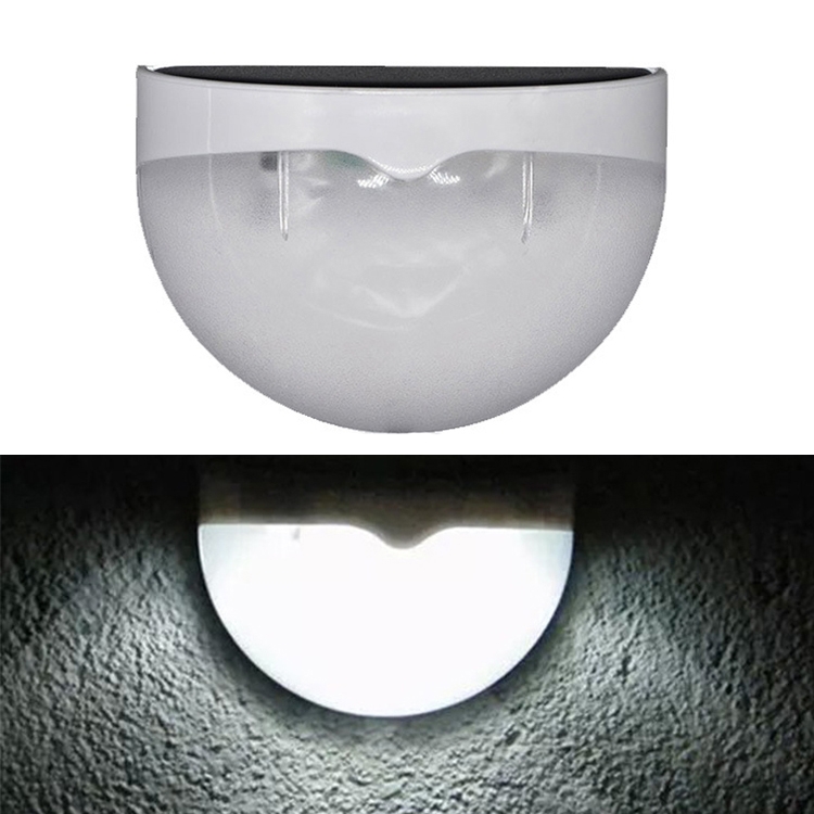N760B 6 LEDs Outdoor Rain-Proof Solar Semicircular Sensing Wall Light, White Light, Warm Light, Colorful Light
