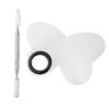 Stainless Steel Nail Makeup Palette With Toning Stick, Specification: Butterfly, Butterfly, Heart With Hole, Master 3 Hole, Black Large, Black Small