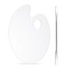 Acrylic Makeups Manicure Transparent Palette With Color Stick, Specification: Elliptical Plate+Stick, Elliptical Plate+Stick, Round Plate+Stick, Love Plate+Stick, Half-ring Plate+Stick, Square Plate+Stick